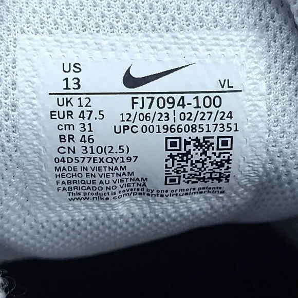 Nike Football Cleats Mens Size 13 Vapor Edge Speed 360 DT White FJ7094-100 RARE